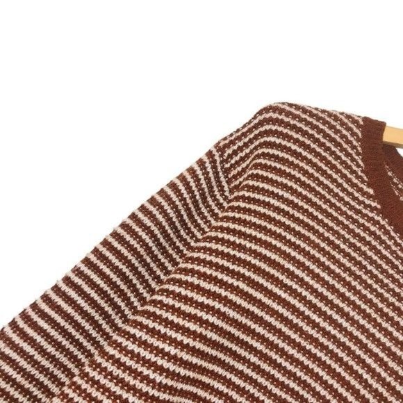 DAY & AGE Contrasting Knit Pullover Sweater In Rust Size Small NWOT - Picture 3 of 6